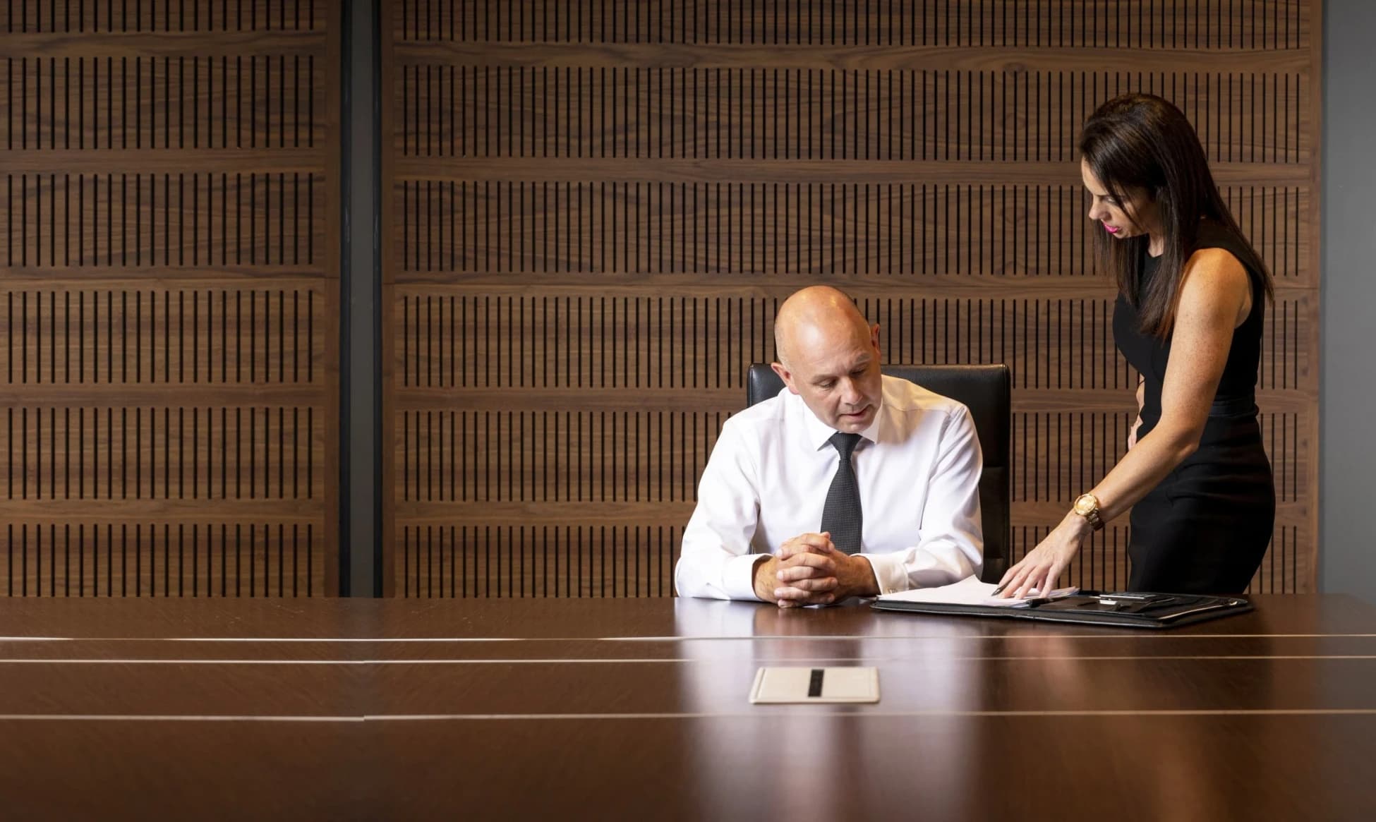 Team working at desk